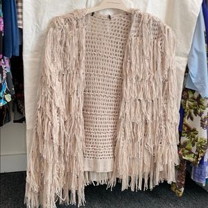 Cream Colored Fringe Sweater